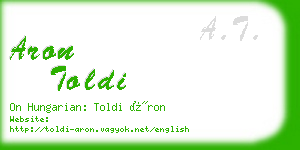 aron toldi business card